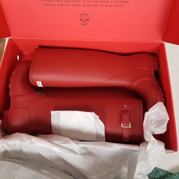Hunter rain boots, red, brand new size US 8 - Picture 4 of 4